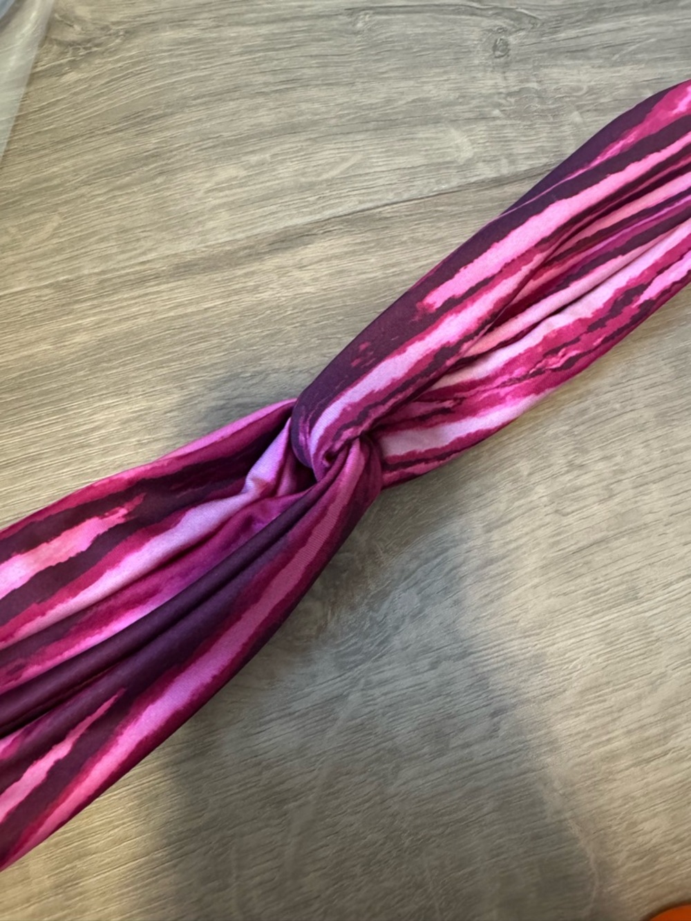 Pink & Magenta Striped Knot Headband